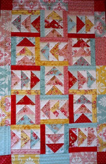 Big Charm Pack Flying Geese Quilt